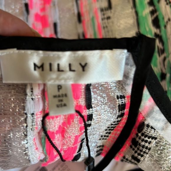 NEW Milly crop top halter top stripes multicolored size small - Picture 10 of 14